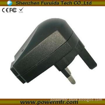 New design for UK plug USB port 1000mah output cell phone charger